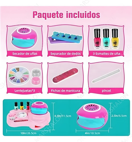 Kit De Maquillaje Belleza De Uñas Regalo Juguetes Para Niñas