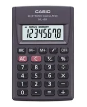 Comprar Calculadora Bolsillo 8 Dig Hl-4a Negro Casio Nuevo Original
