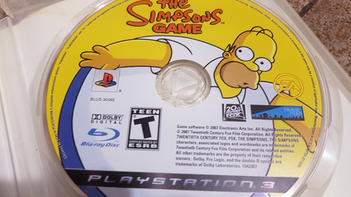 Juego The Simpsons Game Ps3 Importado Super Exelente Estado (Usado)