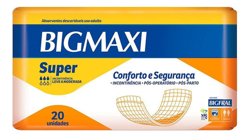 Absorvente Bigmaxi Super Pós-operatório 20 Unid.