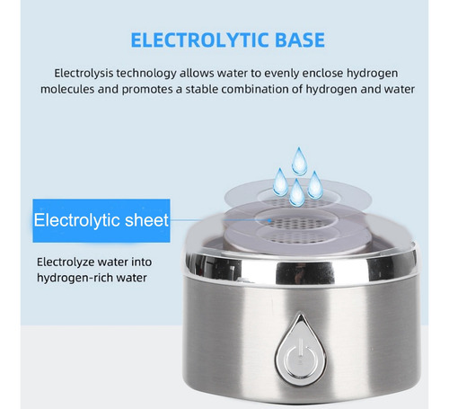 Botella De Agua Generador Hidrógeno Con Tecnología Spe 380ml