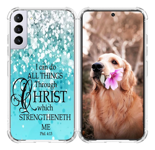 Funda Para Samsung Galaxy S22 Plus - Celeste/frase/biblia