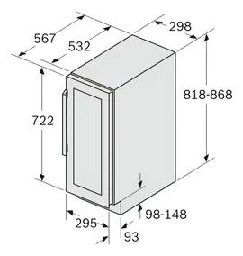 Cava Eléctrica Vinoteca Bosch Kuw20vhf0 21 Botellas