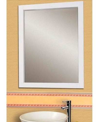 Imagen 3 de 8 de Marco Laqueado Con Espejo De 50x70 Blanco