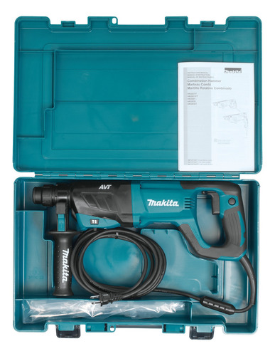 Imagen 4 de 5 de Rotomartillo electroneumático Makita HR2641 azul con 800W de potencia 220V