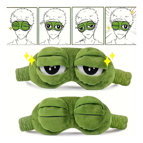 1 Antifaz Para Dormir Con Ojos Verdes De Rana Reposo