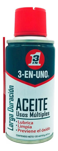 Aceite 3 En 1 Aerosol 135ml Multiusos Lubricante Limpiador