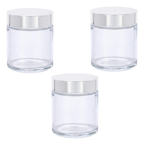 Set De Frascos Recipiente De Vidrio Con Tapa