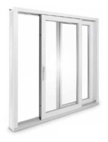 Ventana Para Baño Corrediza 80x40 Marco 35mm Con Vidrio