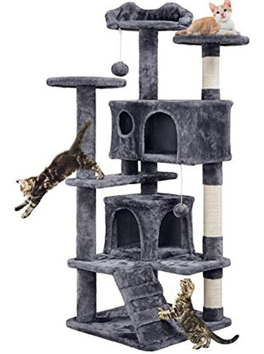 Topeakmart - Arbol Para Gatos De 54 Pulgadas, Torre Para Ga