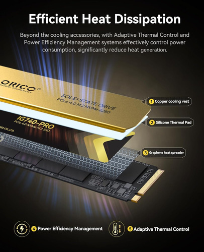 Disco Interno Orico De 4 Tb Ssd Nvme M.2