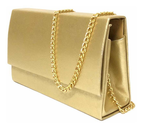 Bolsa Clutch Feminina Tons Dourado Madrinha Festa Casamento Cor Dourado Liso