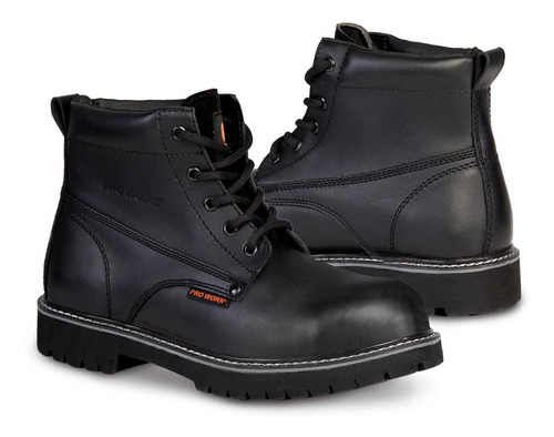 Bota Hombre Industrial Botin Trabajo Pro Work 7451 Negro