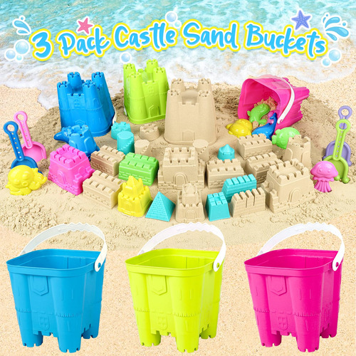 Castillo De Arena Kubusfly De Beach Toys Con 3 Cubos, 4 Pala