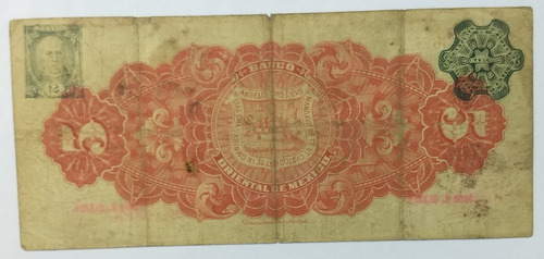 Billete El Banco Oriental De México. Puebla 1910 $5. (Usado)