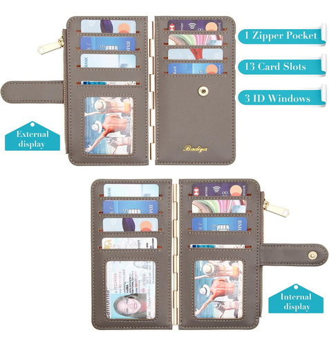 Tarjetero Badiya Con Bloqueo Rfid Para Mujer