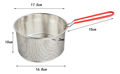 Li Cesta De Acero Inoxidable For Abrir Diámetro 17,5 Cm