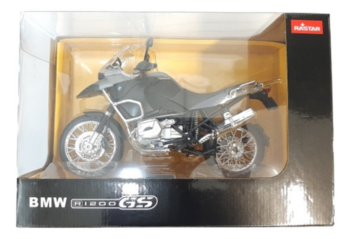 Miniatura de motocicleta BMW R1200 GS, 22 cm, gris 1/9