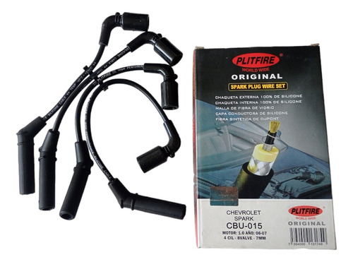 Set Cable Para Bujías Spark 4cilindro Motor 1.0 7mm 06-07