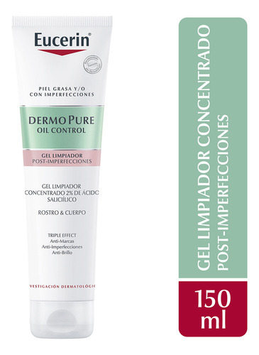 Eucerin Dermopure Gel Facial Concentrado 150ml Piel Grasa Y/o Con Imperfecciones Día/noche