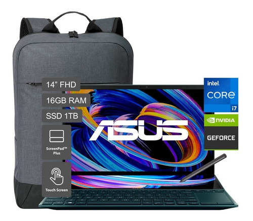 Laptop Asus Zenbook Duo Ux482egr Ci7-1195g7 16gb 1tb 2gbvram