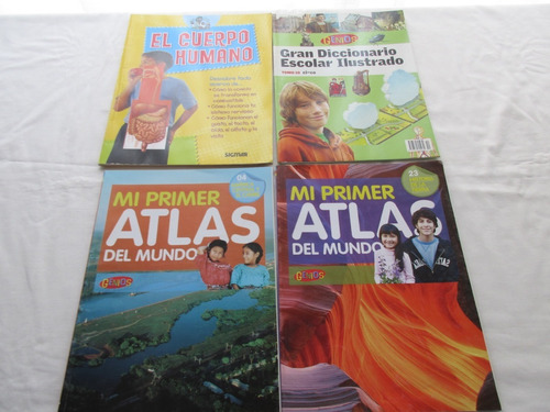 Lote De Revistas Educativas: Mi Primer Atlas Genios Y Sigmar
