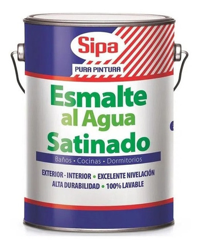 Esmalte Al Agua Satinado Gl Blanco Y Colores Segun Muestra