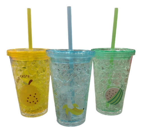 Vaso Gel Refrigerante Doble Capa Con Sorbete Premium