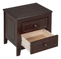 Comprar Spoflyinn Mesita De Noche De Madera Con 2 Cajones Mesita De