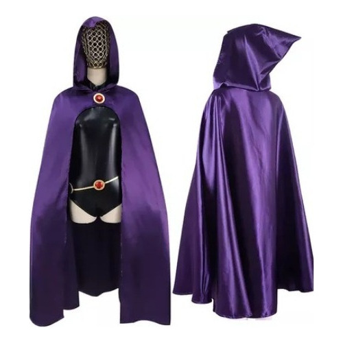 Disfraz De Raven De Lujo Para Mujer, Cosplay Capa Halloween