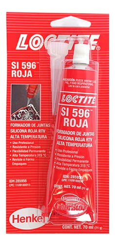 Silicona Rtv Roja 70ml 285956  Loctite