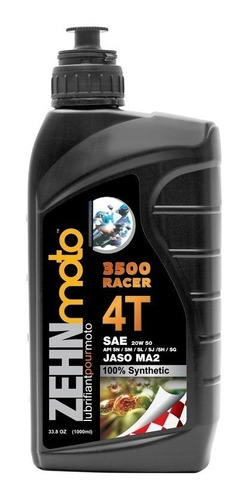 Aceite 20w 50 Zehn Moto 4t 12 Botellas 100% Sintético  3500 