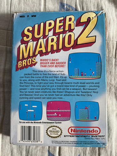 Súper Mario Bros 2 Nintendo Nes (Usado)