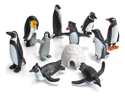 Figura De Juguete De Animal Polar Con Simulación De Pingüino