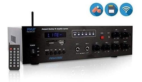 Amplificador Pyle Bluetooth 500w Digital 70v/100v -negro