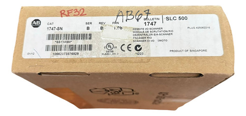 Allen Bradley 1747-sn Slc500 Remote I/o Scanner