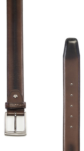 Cinturón Hombre Piel Prada Mx 350363 Color Marrón Diseño De La Tela Liso Talla 110.0