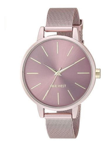 Reloj Nine West Dama Acero Rosa