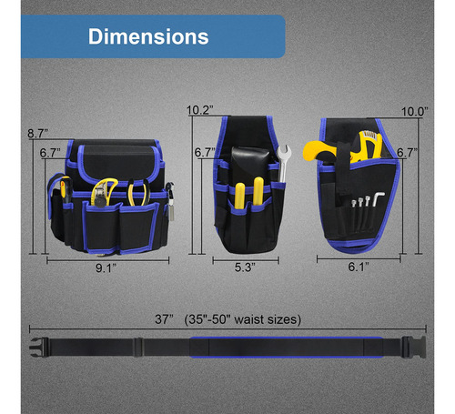 Cinturon Herramienta Construccion Resistente Bolsa Trabajo