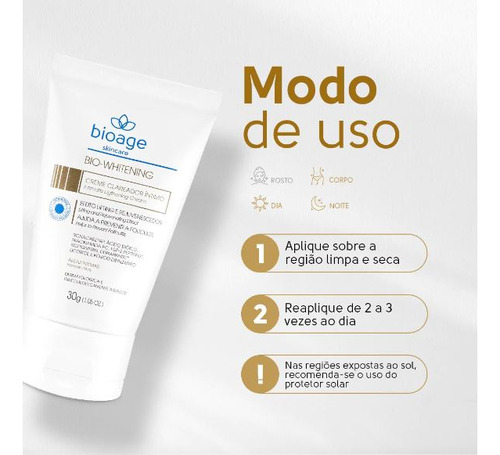 Creme Clareador Intimo Efeito Lifting Bio Whitening 30g