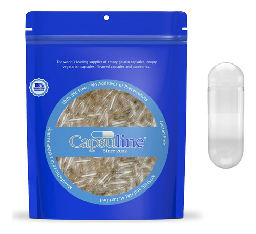 Capsuline Tamano 0 - Capsulas De Gelatina Vacias Transparent