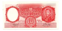 Comprar Billete 10 Pesos Moneda Nacional, Bottero 1972, Año 1962 Mb+