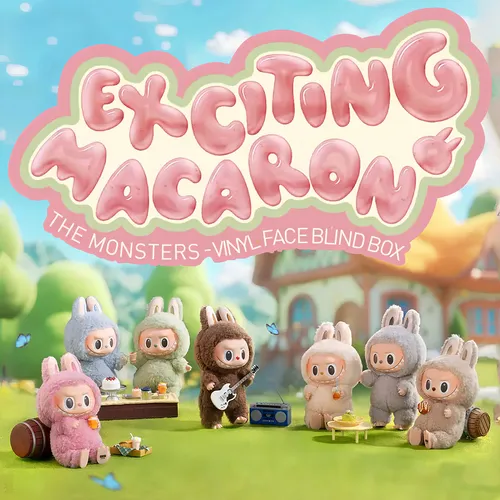 Labubu 6 Unidades Caixa Fechada Exciting Macaron Coleção V1