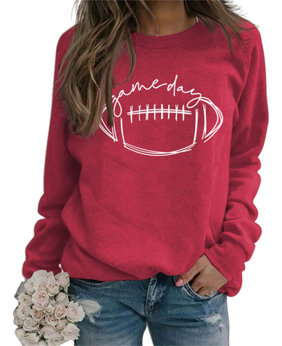 Sudadera Para Dia Juego Mujer Estampado Letra Divertida