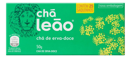 Chá Leão erva-doce em sachê 50 g 25 u