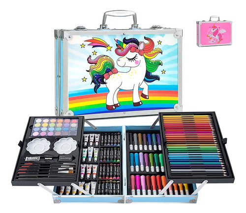 Kit De Dibujo Profesional Lapices Plumones De Arte Acuarela 