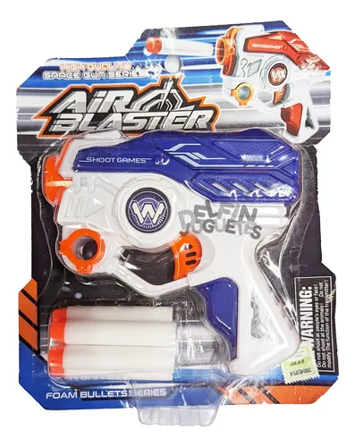 Pistola Air Blaster Mini Lanza Dardos Goma Espuma