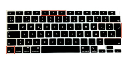 Cubre Teclado En Español Para Macbook Air 13  2020 M1 A2337