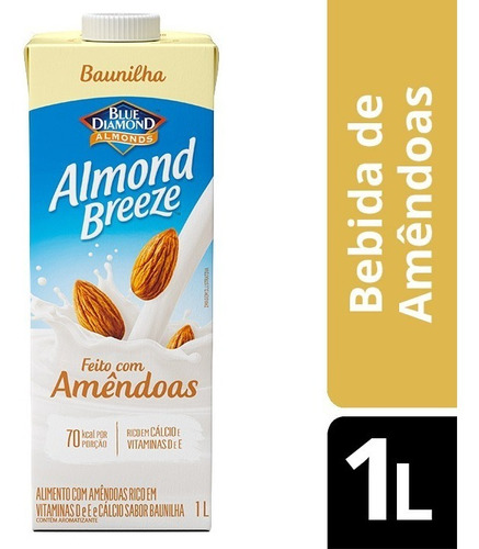 Bebida Vegetal de Amêndoas sabor Baunilha Almond Breeze 1L