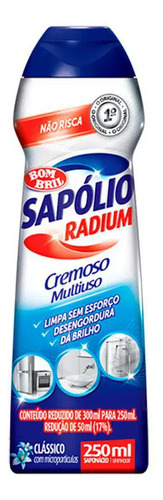 Saponáceo Sapólio Radium Cremoso 250ml Bombril Kit 3